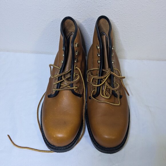 Wolverine Vintage 80\'s New w/o Box Men\'s size 8D Tan Work Leather Combat Boots main image 6
